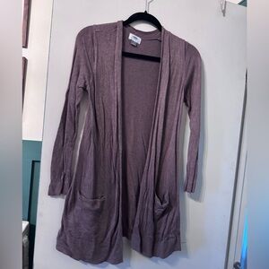 Brown Old Navy Long Cardigan Sweater with Pockets